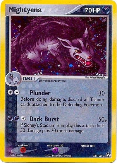 Mightyena (Cosmos Holo) Deck Exclusives Pokemon card
