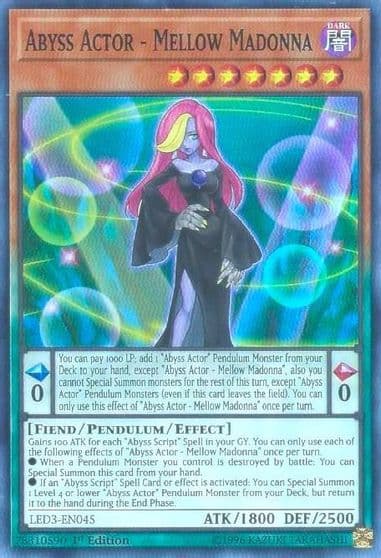 Abyss Actor Mellow Madonna Legendary Duelists: White Dragon Abyss Yu-Gi-Oh! card