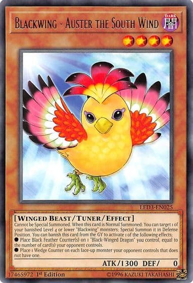 Blackwing Auster the South Wind Legendary Duelists: White Dragon Abyss Yu-Gi-Oh! card