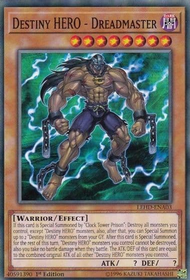 Destiny HERO Dreadmaster Legendary Hero Decks Yu-Gi-Oh! card