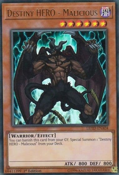Destiny HERO Malicious UR Legendary Hero Decks Yu-Gi-Oh! card