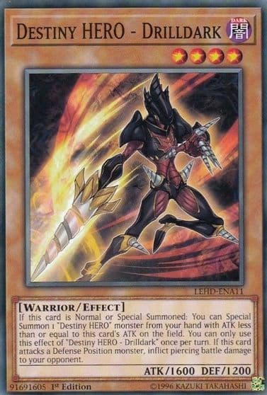 Destiny HERO Drilldark Legendary Hero Decks Yu-Gi-Oh! card