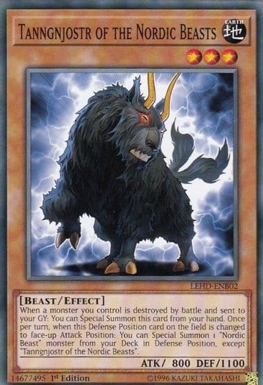 Tanngnjostr of the Nordic Beasts Legendary Hero Decks Yu-Gi-Oh! card