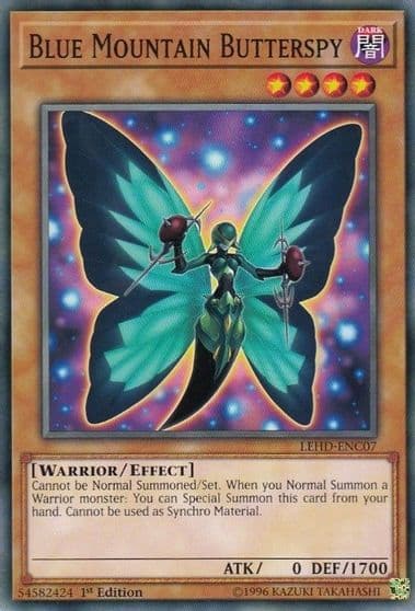 Blue Mountain Butterspy Legendary Hero Decks Yu-Gi-Oh! card