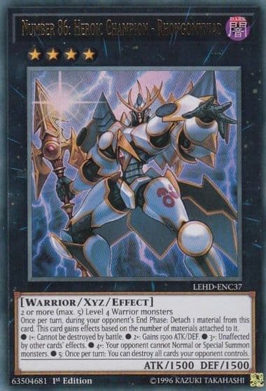 Number 86 Heroic Champion Rhongomyniad Legendary Hero Decks Yu-Gi-Oh! card