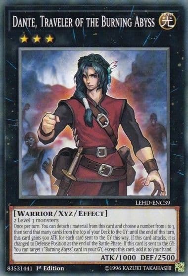 Dante Traveler of the Burning Abyss Legendary Hero Decks Yu-Gi-Oh! card