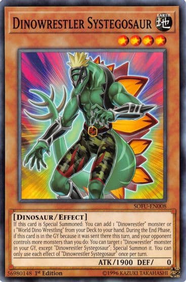 Dinowrestler Systegosaur Soul Fusion Yu-Gi-Oh! card
