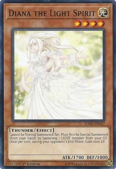 Diana the Light Spirit Soul Fusion Yu-Gi-Oh! card