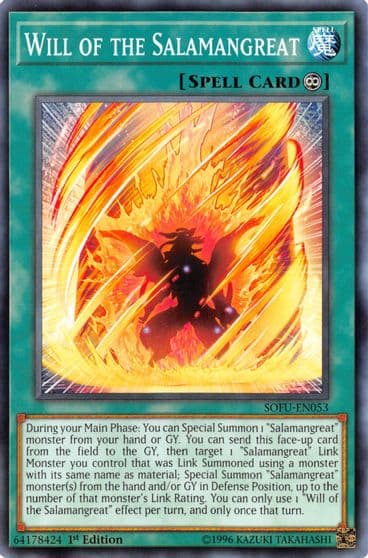 Will of the Salamangreat Soul Fusion Yu-Gi-Oh! card