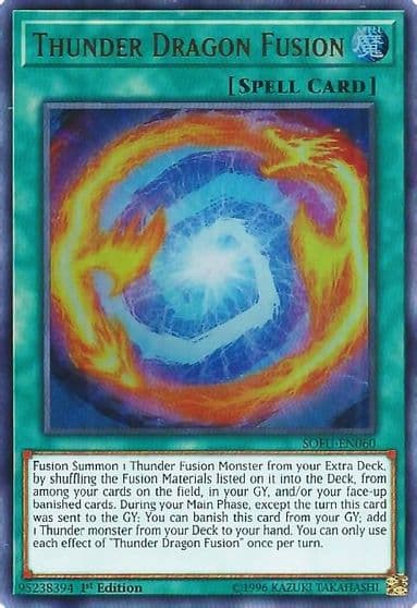 Thunder Dragon Fusion Soul Fusion Yu-Gi-Oh! card