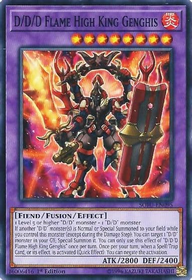 D D D Flame High King Genghis Soul Fusion Yu-Gi-Oh! card