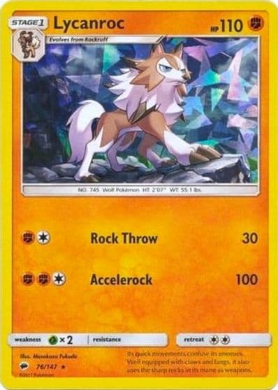 Lycanroc (Cracked Ice Holo) Deck Exclusives Pokemon card