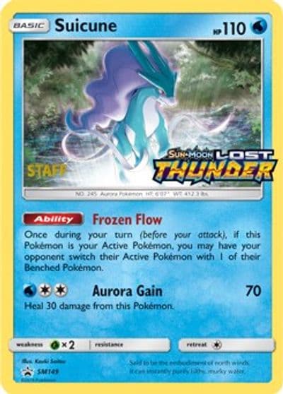 Suicune - SM149 (Prerelease) [Staff] SM Promos Pokemon card