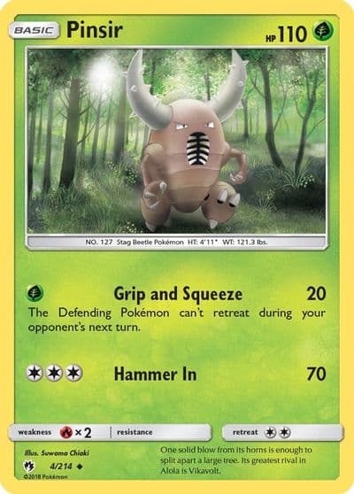 Pinsir SM - Lost Thunder Pokemon card