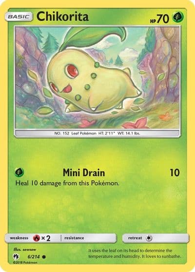Chikorita (6) SM - Lost Thunder Pokemon card