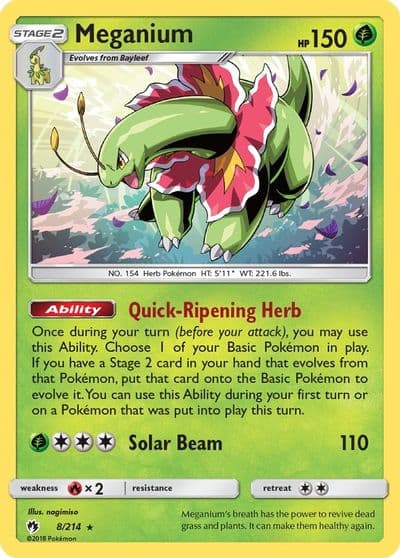 Meganium SM - Lost Thunder Pokemon card