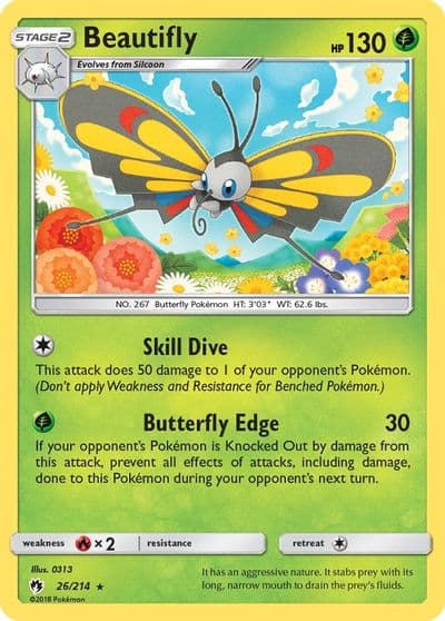 Beautifly SM - Lost Thunder Pokemon card
