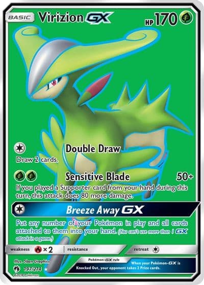 Virizion GX (Full Art) SM - Lost Thunder Pokemon card