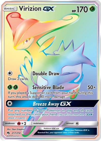 Virizion GX (Secret) SM - Lost Thunder Pokemon card