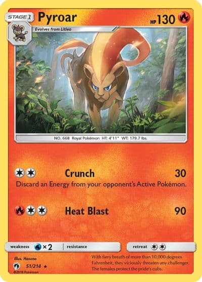 Pyroar SM - Lost Thunder Pokemon card