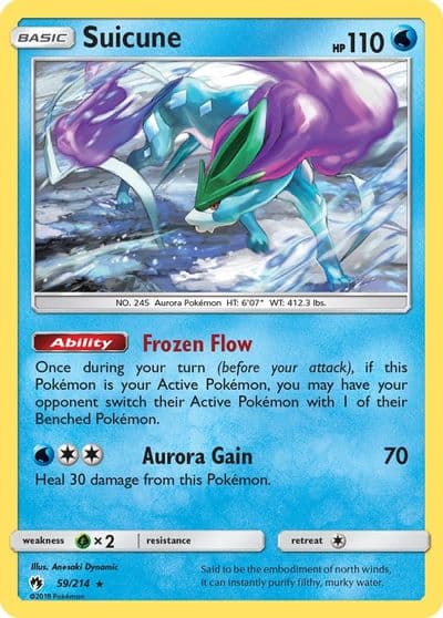 Suicune SM - Lost Thunder Pokemon card