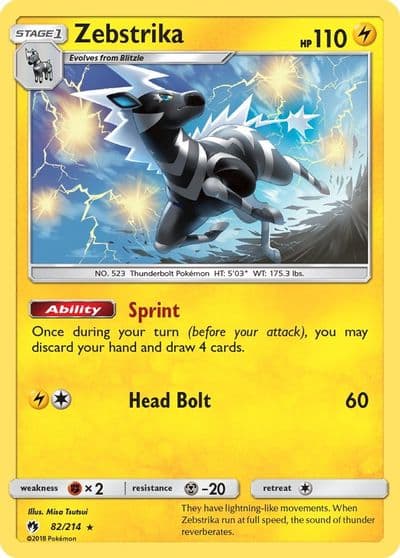 Zebstrika SM - Lost Thunder Pokemon card