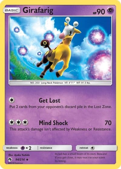Girafarig SM - Lost Thunder Pokemon card