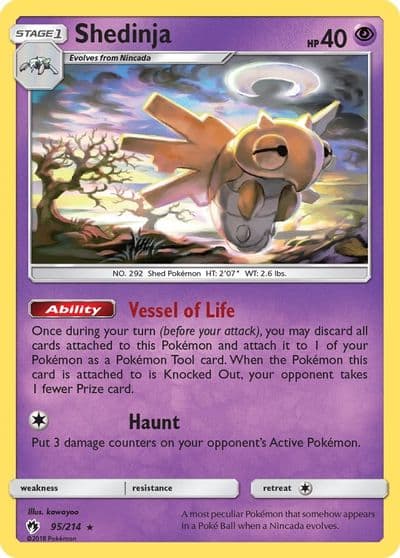 Shedinja SM - Lost Thunder Pokemon card