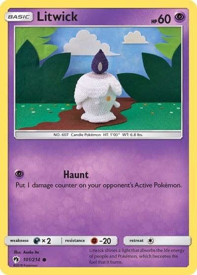 Litwick SM - Lost Thunder Pokemon card