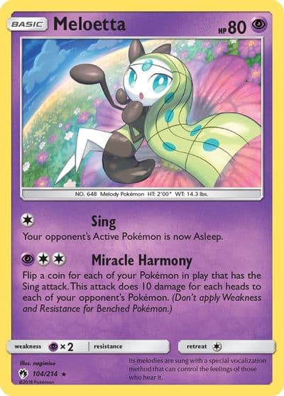 Meloetta SM - Lost Thunder Pokemon card