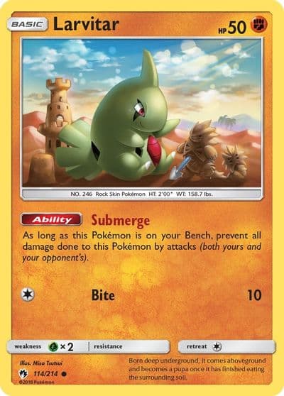 Larvitar (114) SM - Lost Thunder Pokemon card