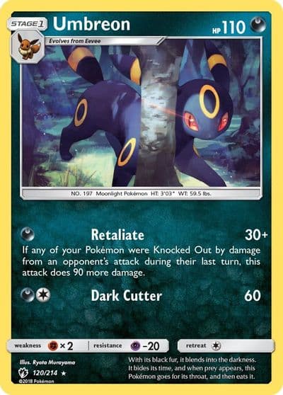 Umbreon SM - Lost Thunder Pokemon card
