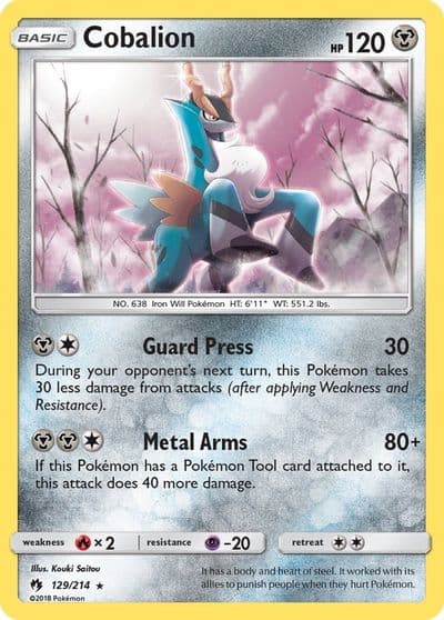 Cobalion SM - Lost Thunder Pokemon card