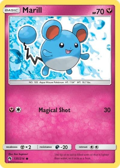 Marill SM - Lost Thunder Pokemon card
