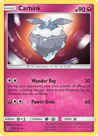 Carbink (143) SM - Lost Thunder Pokemon card