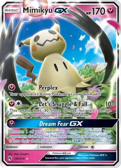 Mimikyu GX SM - Lost Thunder Pokemon card