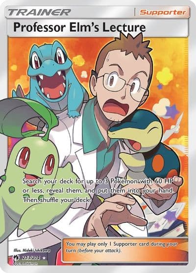 Professor Elm's Lecture (Full Art) SM - Lost Thunder Pokemon card