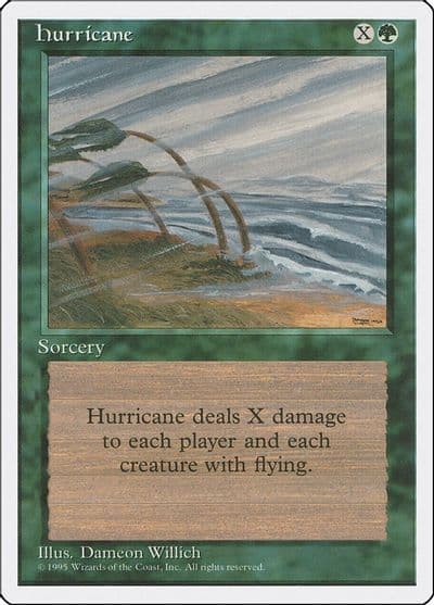 Hurricane Fourth Edition Magic card