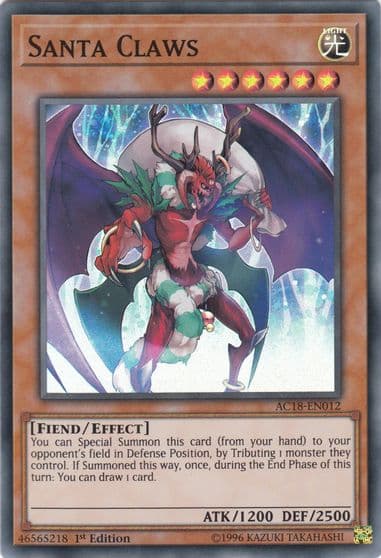 Santa Claws Advent Calendar 2018 Yu-Gi-Oh! card