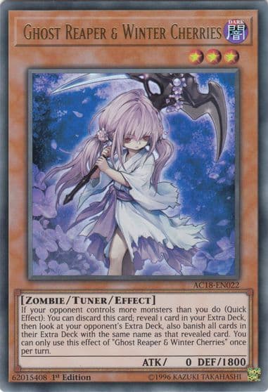 Ghost Reaper and Winter Cherries Advent Calendar 2018 Yu-Gi-Oh! card