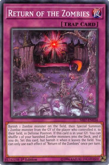Return of the Zombies Structure Deck: Zombie Horde Yu-Gi-Oh! card