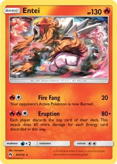 Entei (SM Lost Thunder) Deck Exclusives Pokemon card