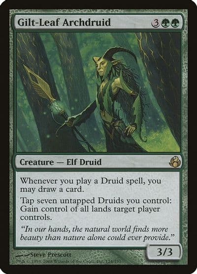Gilt Leaf Archdruid Morningtide Magic card
