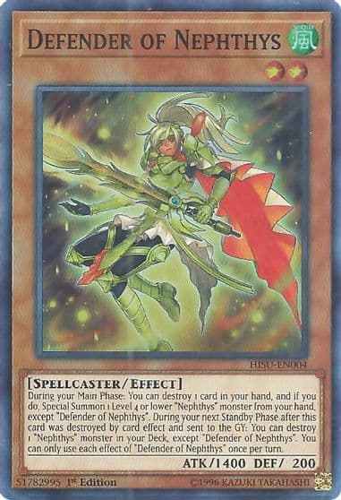 Defender of Nephthys Hidden Summoners Yu-Gi-Oh! card