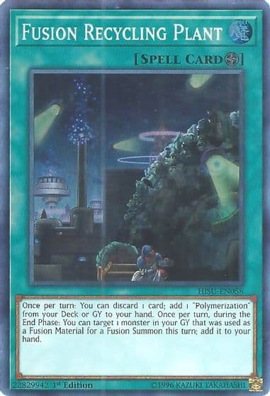 Fusion Recycling Plant Hidden Summoners Yu-Gi-Oh! card