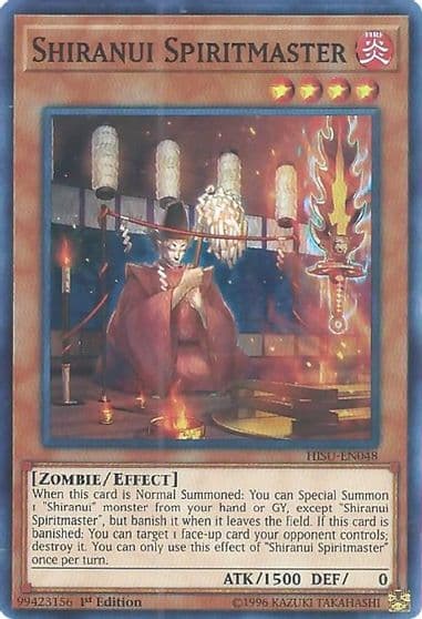 Shiranui Spiritmaster Hidden Summoners Yu-Gi-Oh! card