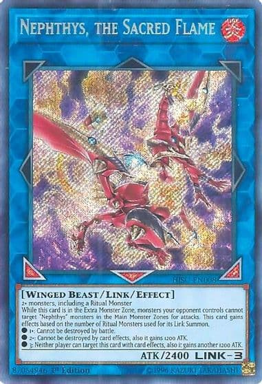 Nephthys the Sacred Flame Hidden Summoners Yu-Gi-Oh! card