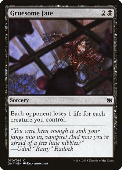 Gruesome Fate Magic Game Night Magic card