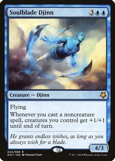 Soulblade Djinn Magic Game Night Magic card