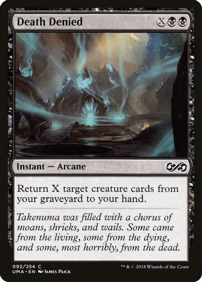 Death Denied Ultimate Masters Magic card
